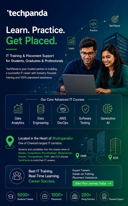 About TechPanda IT Training Institute Sholinganallur